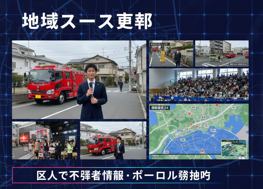 地域防災訓練 生中継